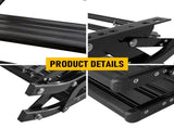 Heavy Duty Double Aluminium Caravan Step Anti-Slip RV Entry Step, Stable 2-Tier Camping Step, V1181-AT003-BK