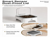 Pink and White Smart Infrared Motion Sensor Automatic Pet Feeder - 700ml Timed Auto Open Lid Food V888-ELOSUNG55266-2