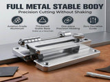 Leather Strap Cutter, Stainless Steel Leather Strip Cutting Machine with 0-8cm Scale and V1107-CS-YNKZ15