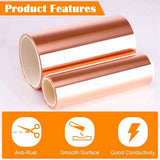 Copper Foil Sheet Roll, 6in X 10Ft Copper Sheet, 0.1mm Copper Flashing for House Repair & DIY V1192-AZ-W-20795