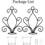 Vintage Iron Wall Candle Holders, Creative Iron Candlesticks V1237-ZY-203-5062