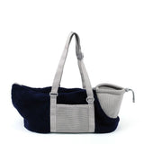 Cozy Winter Pet Carrier for Small Dogs and Cats Warm Fleece-Lined Travel Bag with Breathable Mesh, V1341-ZY-7S98VBKS-GREY
