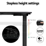 Artiss Standing Desk Motorised Dual Motor Black 120CM HASD-268-BKDF-BKDB-120