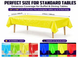 3Pcs Disposable Fluorescent Neon Table Cloths, Waterproof Plastic Rectangular Table Covers for Glow V1192-AZ-W-17464