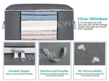 Large Navy Blue Quilt Storage Bags, 60x40x35cm, 6-Pack, Durable Non-Woven Fabric V178-59387