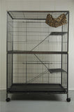 YES4PETS Pet 140cm 4 Level Bird Ferret Parrot Cage Aviary Cat Castor V278-FC140