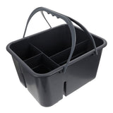 Portable Compartment Tote Bucket 29x23cm Grey - Toiletry Organizer and Cleaning Storage Basket V1192-AZ-W-21135