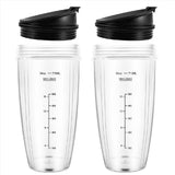24OZ Replacement Cups Compatible for Ninja Nutri BN401, BN701, SS101, BN400, BN800, BN801 Blender V1192-AZ-W-23191