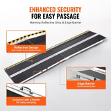 VEVOR Portable Wheelchair Ramp, 305 cm 363 kg Capacity, Non-Slip Aluminum Folding Threshold Ramp, V952-ZDKMJPD120YCUEI5QV0