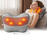 Livemor Back Massager with Heat, USB Neck and Shoulder Massage Pillow, 3-Speed Ergonomic Lumbar BACK-MASSAGER-U-GY