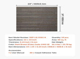Carpet Tiles Reusable 610x610 mm, 24 PCS Modular Carpet Square Rug, Commercial Floor Soft Padded for V952-KCXFKDT2424IF0ZX7001V0