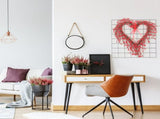 Heart Shaped Wreath Sprig Valentine's Day Wreath Wall Mounted Front Door Flower Wreath V1294-YM0718-211106LS04-1