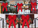 Large Red Velvet Christmas Bow with Gold Glitter Edge V1142-RB1005010487400222