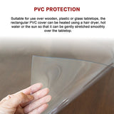 PVC Tablecloth Protector 107X213.4CM Clear Plastic Table Cloth Cover Transparent V63-838511
