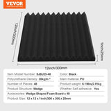Acoustic Foam Panels 48 Pack 12 x 12 x 1 in Adhesive for Wall Ceiling V952-ZZSPMBHSL12W5Y37FV0