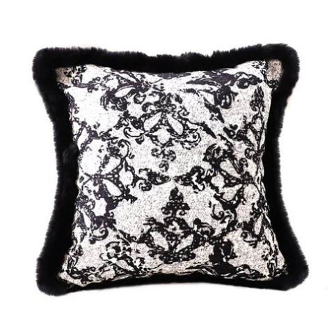 SOGA 45cm Vintage Black Herringbone Pillowcase Set & Square Throw Pillow FRENCHCUSHION254