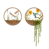 Set 2 Asst Humming Bird Wall Planters 39cm V637-24853PLN