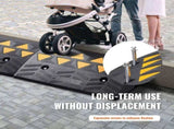 Rubber Curb Ramp 2 Pack, 12.7 cm Rise Height Heavy-Duty 15 tons Load Capacity Threshold Ramps, V952-SJDLYPDGB2190CQUPV0