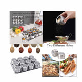 12 Magnetic Spice Jar Tins and Steel Plate - 150g Seasoning Storage Containers V238-SUPDZ-39963225227344