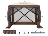 Pop Up Gazebo Tent, Pop-Up Screen Tent 4 Sided Canopy Sun Shelter with 4 Removable Privacy Wind V952-ZPSLTZS6X6FTW9616V0