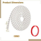 2 Rolls Peel and Stick Molding Trim with Double-sided Tape, 9.8ft x 0.6" PVC Flexible Wall Trim with V1369-AZ3-W-08672