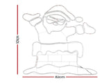 1M Christmas Lights 248 LED Santa Motif Light Decorations Jingle Jollys XMAS-MOT-D-SANTA-RED