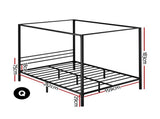 Artiss Bed Frame Queen Size Metal Bed Frame POCHY MBED-C-POCHY-Q-BK-AB