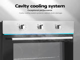 Devanti 60cm Electric Built In Wall Oven Stainless Steel 70L Silver BIO-C-5F-M7B-SS