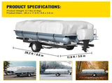 Pontoon Boat Cover, Fit for 25'-28' Boat, Heavy Duty 600D Marine Grade Oxford Fabric, UV Resistant V952-FQCZYCYCB2528M0J5V0