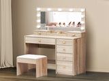 Levede Dressing Table Stool Set Oak VM1022-OA