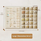 Large Velvet Jewelry Tray Display Drawer Inserts 2 Pack Stackable Jewelry Organizer for Earring V1107-107-38881-BLK1