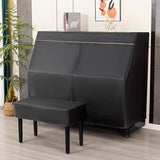 Leather Upright Piano Cover, Piano Full Cover Dustproof Waterproof, Universal Upright Piano Leather V1107-783-39103-WHT1