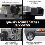 UNIMAC 50L 2.2kW Commercial Air Compressor, 280L/min 116PSI, Brushless Motor, Certified Tank, Long V219-TOLACMUM05BA