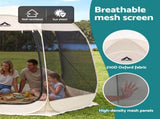 Instahut Gazebo Pop Up Tent 2.7x1.35m Outdoor Marquee Camping Screen 6 Sided GAZB-POP-SC-134HX-BG