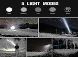 P70 High Power Flashlight Portable Outdoor Torch Rechargeable LED Light V1263-JX-4312