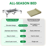 Raised Dog Bed Large Elevated Pet Bed Scratch and Moisture Resistant Breathable Kennel with Non-Slip V985-ELEVATEDDOGBED