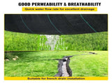 Geotextile Fabric, 3.8 x 15.2 m 3.5oz Woven PP Driveway Drain Cloth with 600lbs Tensile Strength, V952-BZTGB125X50PE01SYV0