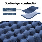 Weisshorn Self Inflating Mattress Camping Sleeping Mat Air Bed Single Pillow Bag CAMP-C-MAT-INF-BEE-S-BL