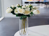 Clear Cylinder Flower Vase, 40 cm Glass Vase for Floral Arrangements V1188-MS-617-084