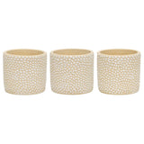 Set 3 Moulded Abstract Planters w Hole Plug 14cm V637-88747PLN