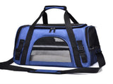 Portable Pet Bag for Small Dogs and Cats - Dark blue Travel Tote with Pet Mat V888-ELOSUNG22798