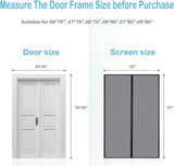 Magnetic Screen Door, Heavy Duty Self-Sealing, Screen Size 50"x81", Fit Door Size up to 48x80 V1188-ZC-01-18