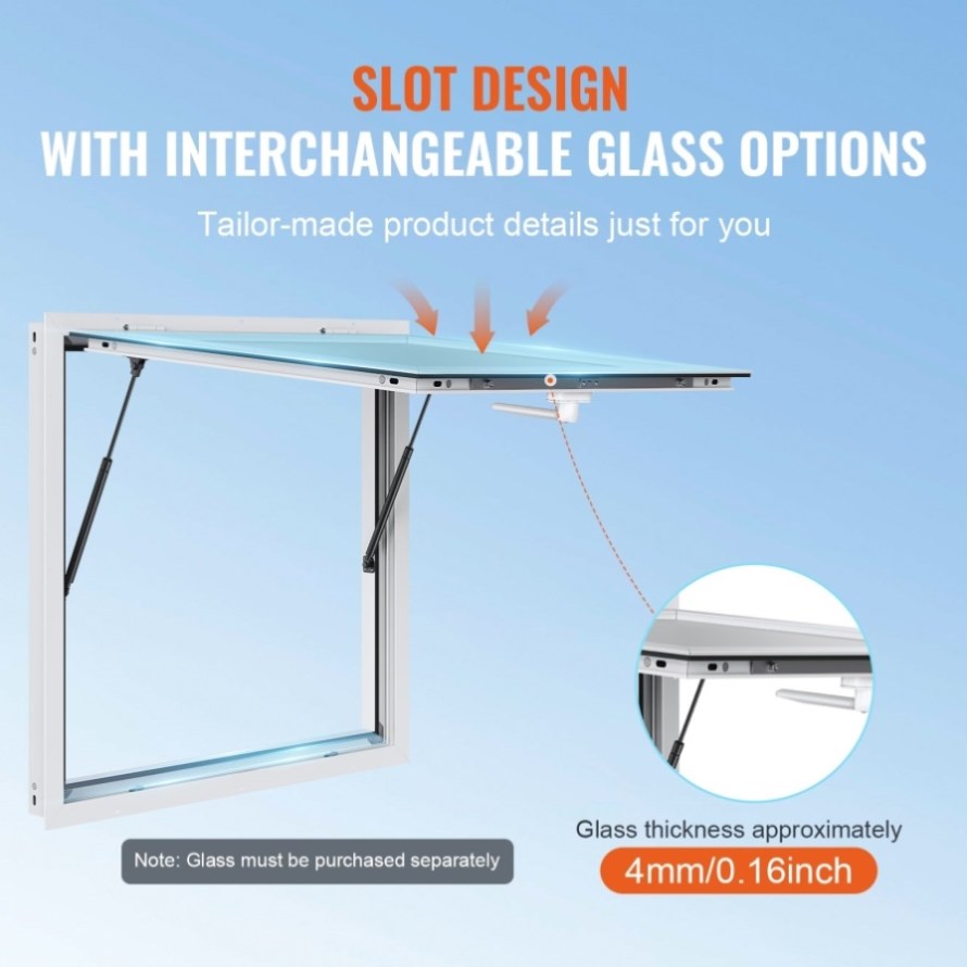 VEVOR Concession Window 91x91cm, Aluminum Alloy Food Truck Service ...