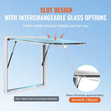 VEVOR Concession Window 91x91cm, Aluminum Alloy Food Truck Service Window with Awning Door & Drag V952-FWCK36X36INC0H2VGV0