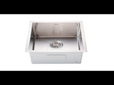 450x450mm Handmade Stainless Steel Undermount / Topmount Kitchen Laundry Sink with Waste V63-846401