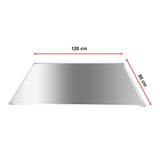 Rectangular Mirror LED Anti-Fog Illuminated Bathroom Living Room - 120x80cm V63-840621