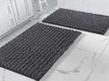 2 Pack Bathroom Rug Sets, Luxury Chenille Shaggy Bath Carpet, Soft Thick, Absorbent Water, Non-Slip, V1189-LC-AMZ-00308