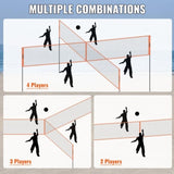 4-Way Net, Adjustable Height Badminton Net Set for Backyard Beach Lawn, Outdoor Portable V952-SFPQW1414YC0XFM07V0
