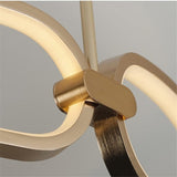BAMDECOR A209 Colette Ceiling Chandelier Led Modern Circular Art Aluminum Light Fixture for Living V255-BAM-A209/3-GOLD
