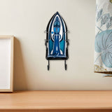 Over Door Ironing Board Holder Plastic Black Wall Mount Storage Rack With Hook 1 Set V1370-AZ4-18138